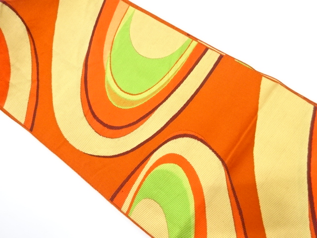 JAPANESE NAGOYA OBI / SILK / CHIKUZEN HAKATA / WOVEN STREAM